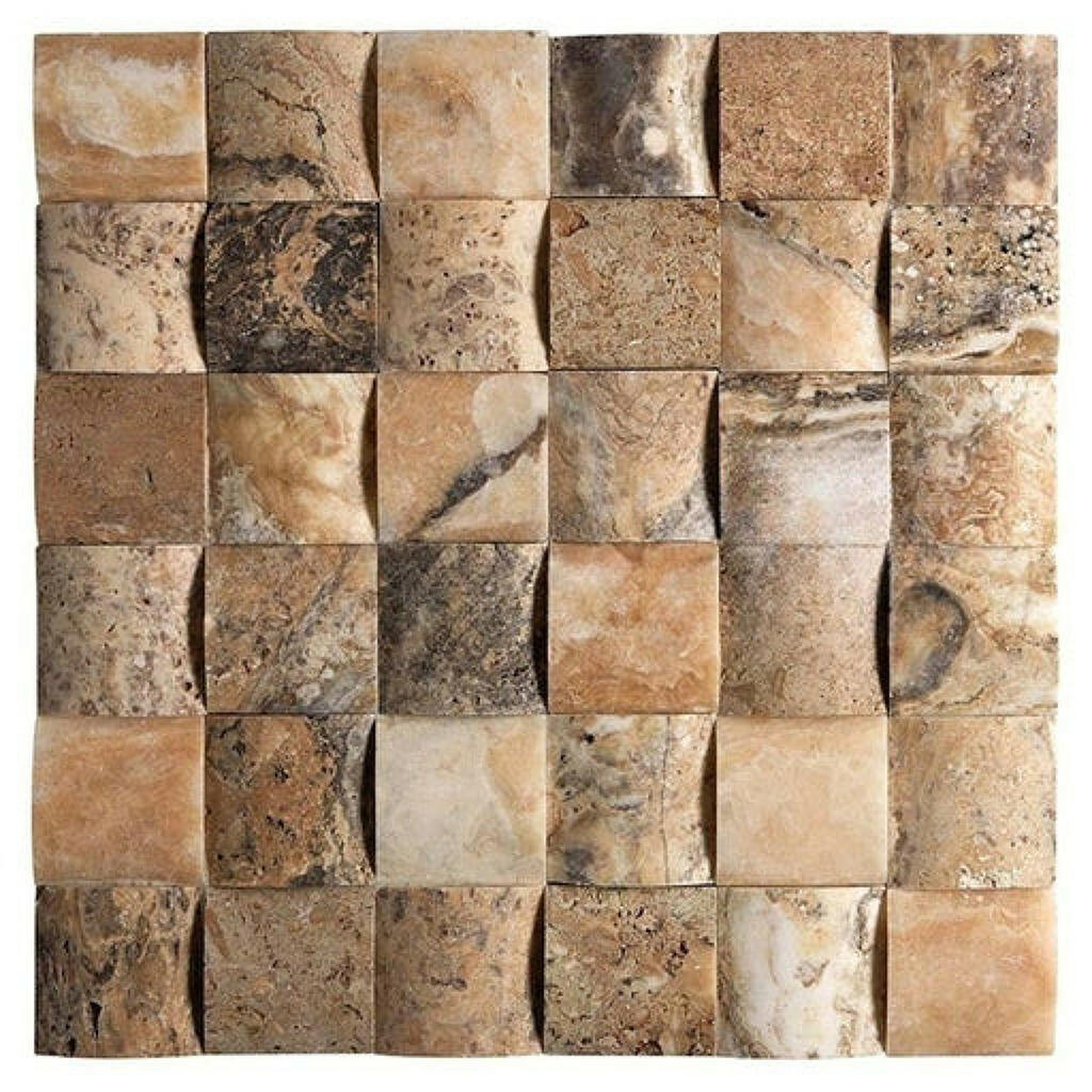 2x2 Antico Onyx Travertine CNC-Arched Mosaic Tile 2x2 Antico Onyx Travertine CNC-Arched Mosaic Tile - American Tile Depot