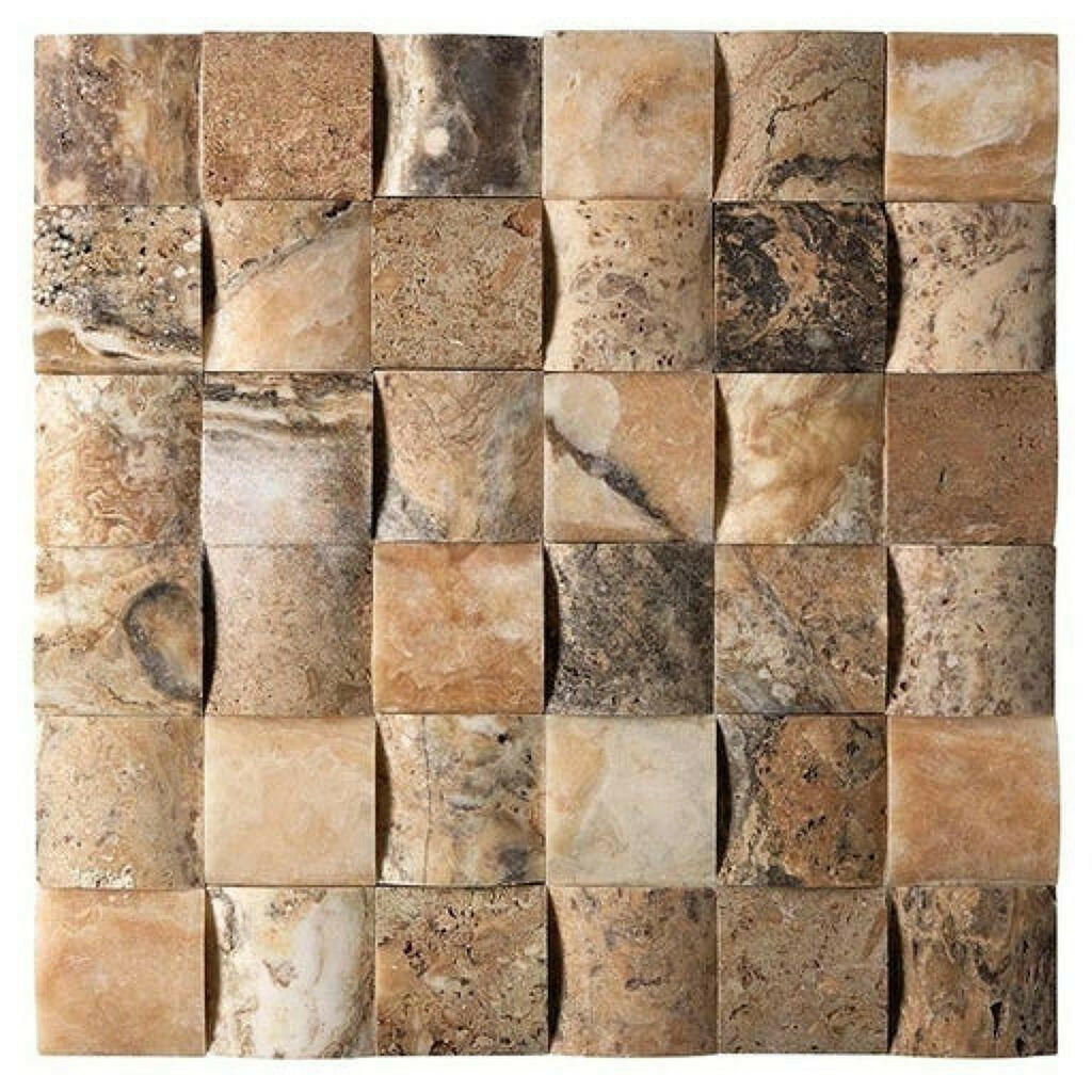 2x2 Antico Onyx Travertine CNC-Arched Mosaic Tile 2x2 Antico Onyx Travertine CNC-Arched Mosaic Tile - American Tile Depot