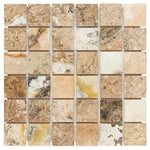 2x2 Antico Onyx Travertine Tumbled Mosaic Tile 2x2 Antico Onyx Travertine Tumbled Mosaic Tile - American Tile Depot
