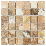 2x2 Antico Onyx Travertine Tumbled Mosaic Tile 2x2 Antico Onyx Travertine Tumbled Mosaic Tile - American Tile Depot