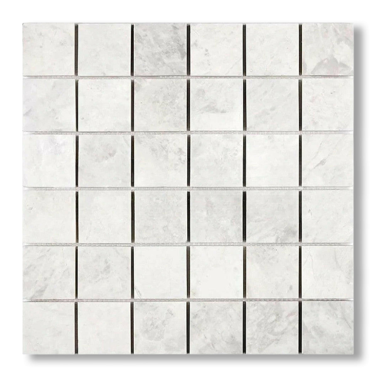 2x2 Bianco Congelato Dolomite Leathered Mosaic Tile - American Tile Depot