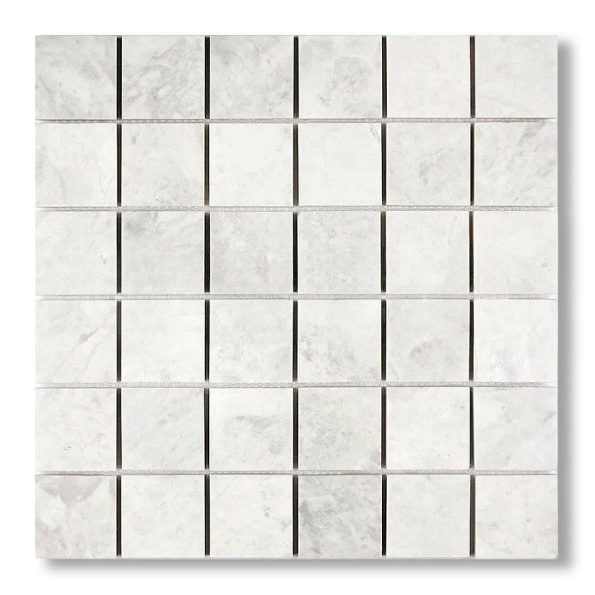 2x2 Bianco Congelato Dolomite Leathered Mosaic Tile - American Tile Depot