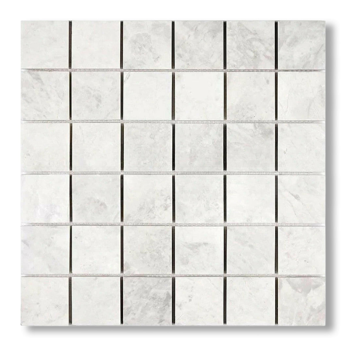 2x2 Bianco Congelato Dolomite Leathered Mosaic Tile - American Tile Depot