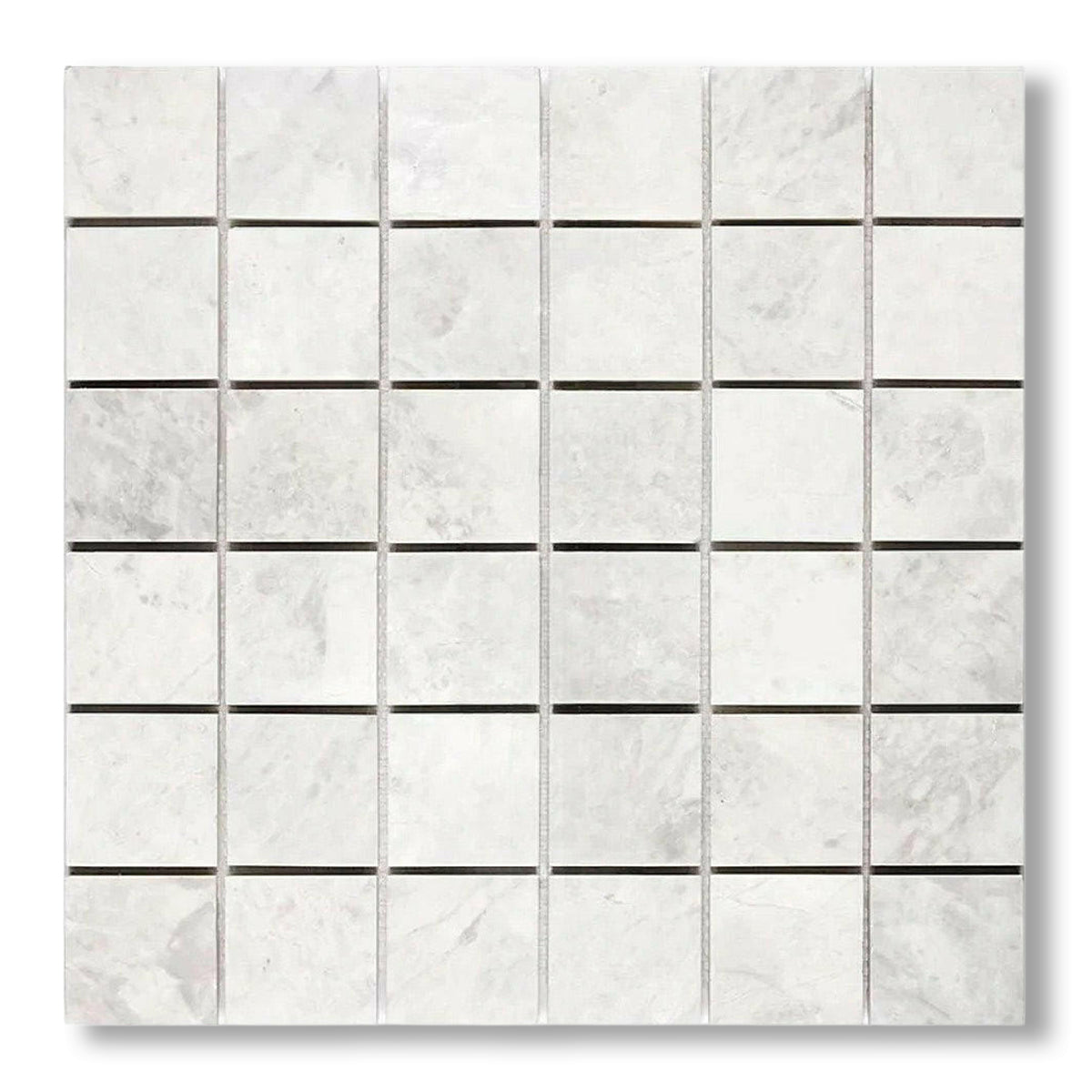 2x2 Bianco Congelato Dolomite Leathered Mosaic Tile - American Tile Depot