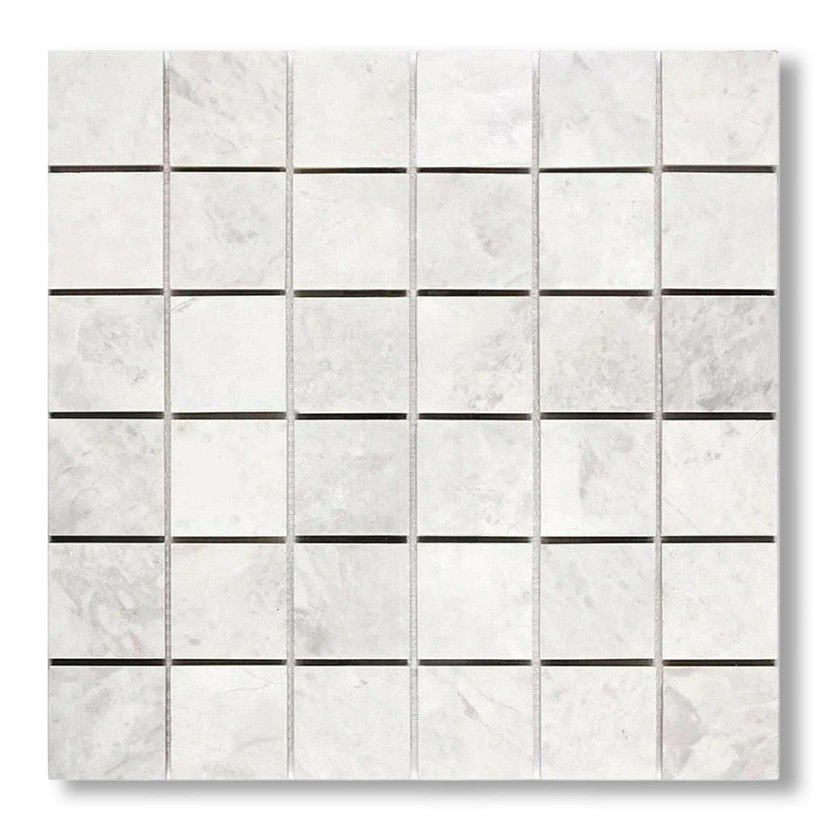 2x2 Bianco Congelato Dolomite Leathered Mosaic Tile - American Tile Depot