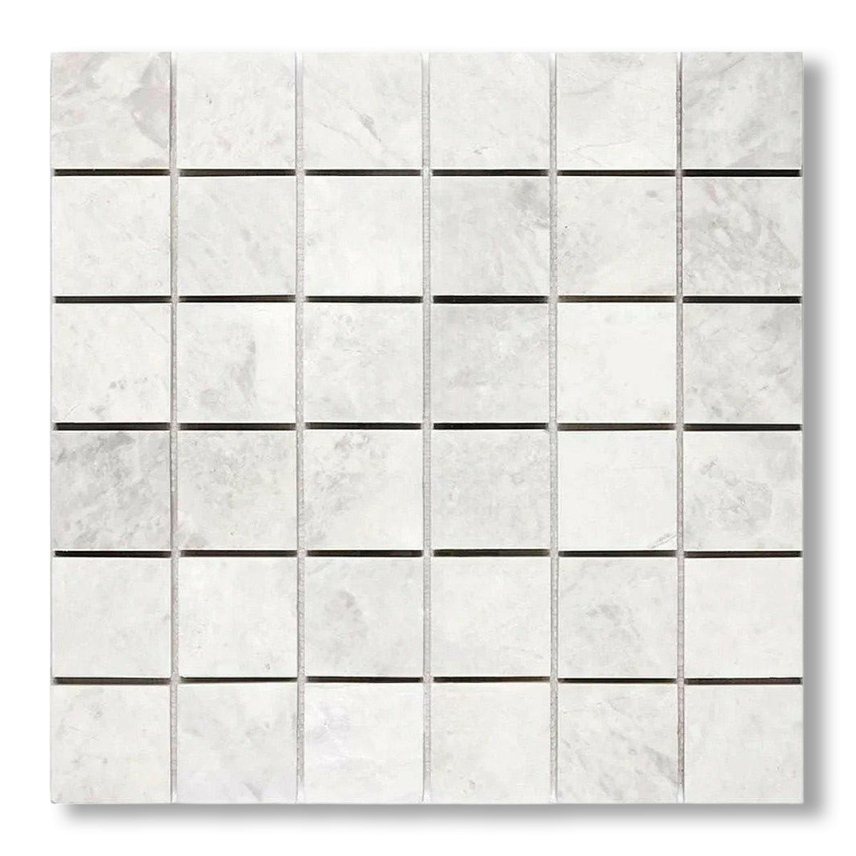 2x2 Bianco Congelato Dolomite Leathered Mosaic Tile - American Tile Depot