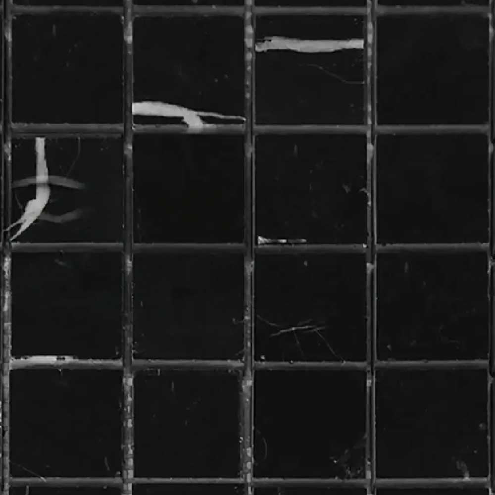 2x2 Black Marquina Marble Polished Mosaic Tile