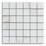 2x2 Borneo Calacatta Dora Matte Square Marble Laminated Porcelain Mosaic Tile 2x2 Borneo Calacatta Dora Matte Square Marble Laminated Porcelain Mosaic Tile - American Tile Depot
