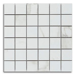 2x2 Borneo Calacatta Dora Matte Square Marble Laminated Porcelain Mosaic Tile 2x2 Borneo Calacatta Dora Matte Square Marble Laminated Porcelain Mosaic Tile - American Tile Depot