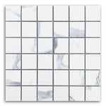 2x2 Calacatta Blue Matte Square Porcelain Mosaic Tile 2x2 Calacatta Blue Matte Square Porcelain Mosaic Tile - American Tile Depot