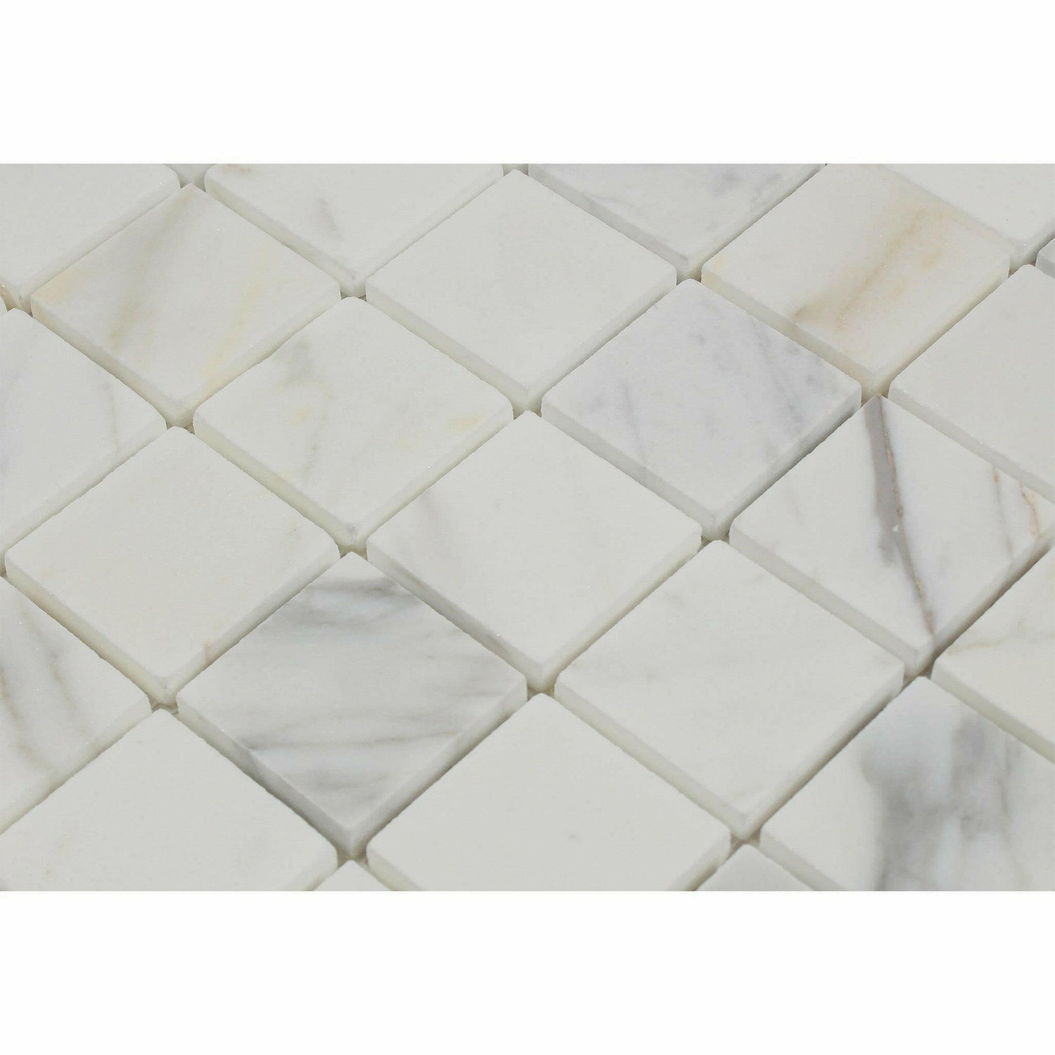 2x2 Calacatta Gold Marble Honed Mosaic Tile 2x2 Calacatta Gold Marble Honed Mosaic Tile - American Tile Depot