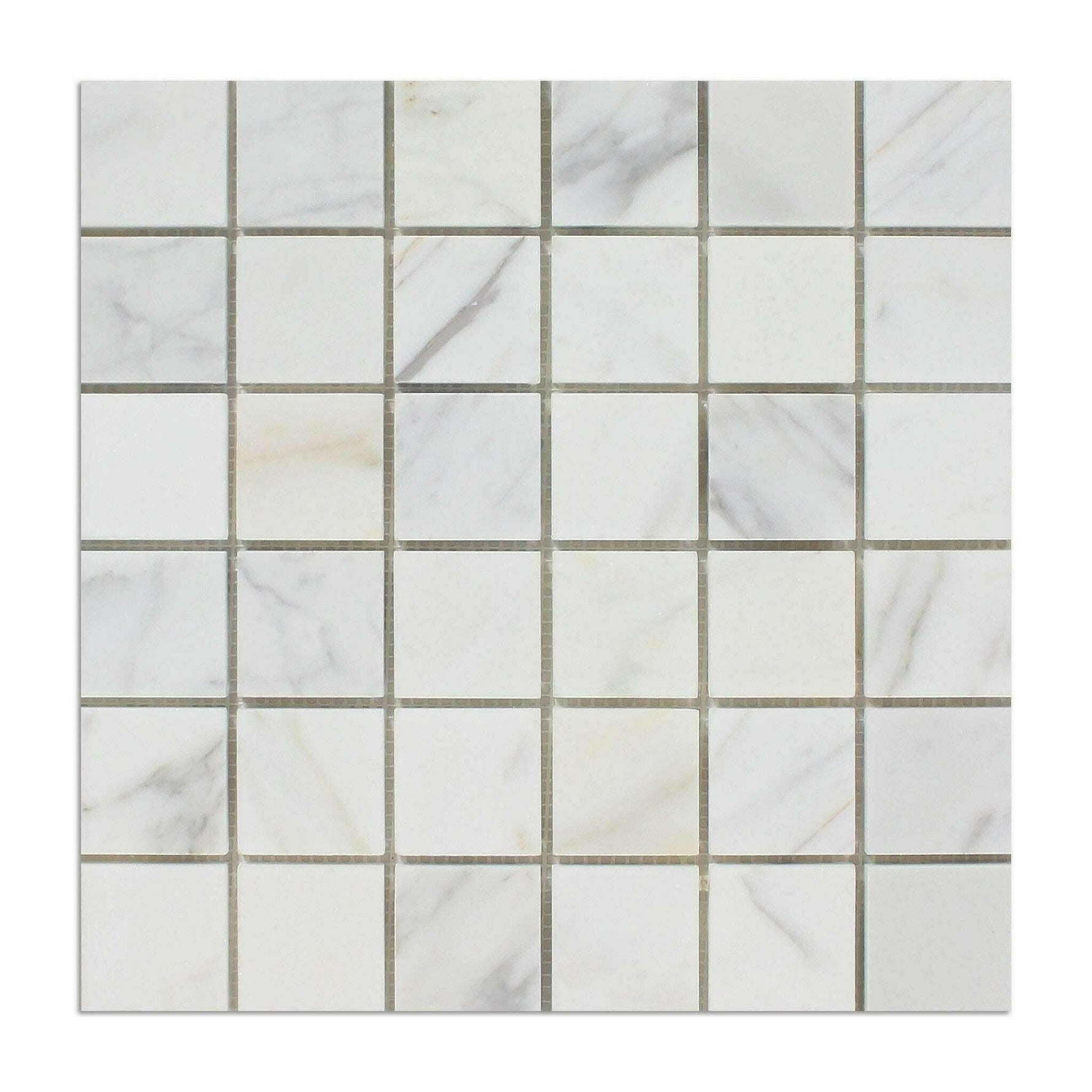 2x2 Calacatta Gold Marble Honed Mosaic Tile - American Tile Depot