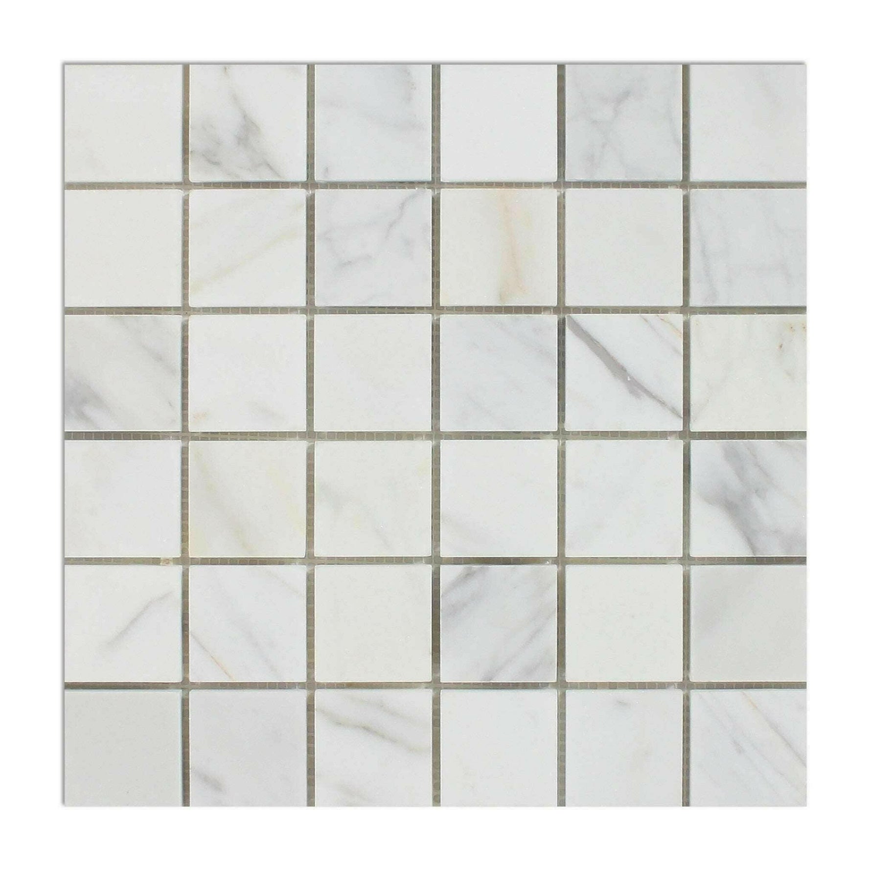 2x2 Calacatta Gold Marble Honed Mosaic Tile - American Tile Depot