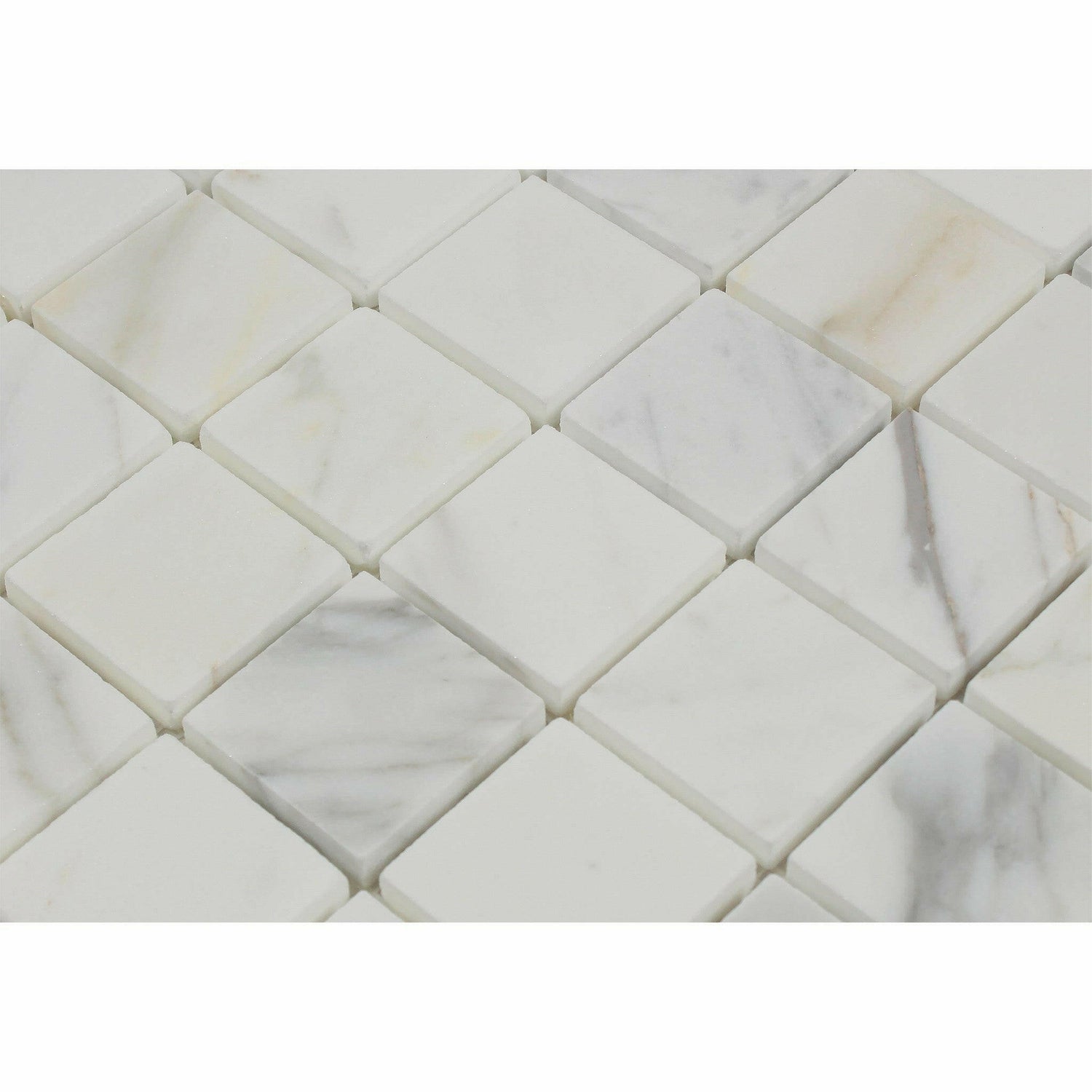 2x2 Calcutta Marble Polished Mosaic Tile | FINAL SALE 2x2 Calcutta Marble Polished Mosaic Tile | FINAL SALE - American Tile Depot