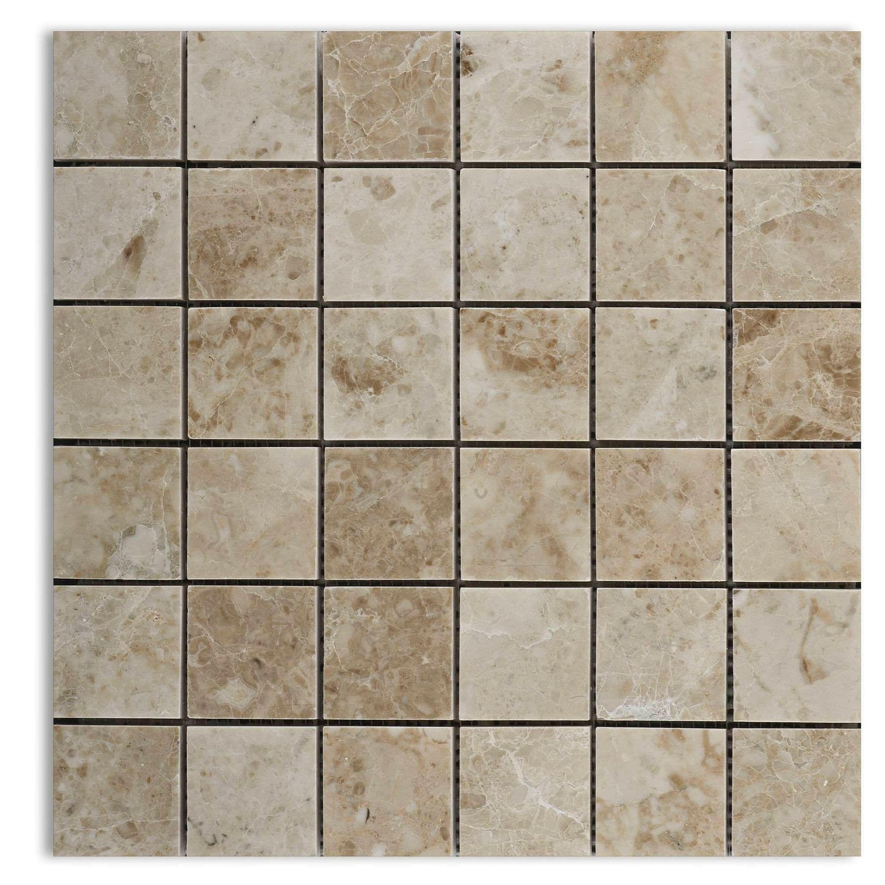 2x2 Cappuccino Marble Polished Mosaic Tile 2x2 Cappuccino Marble Polished Mosaic Tile - American Tile Depot
