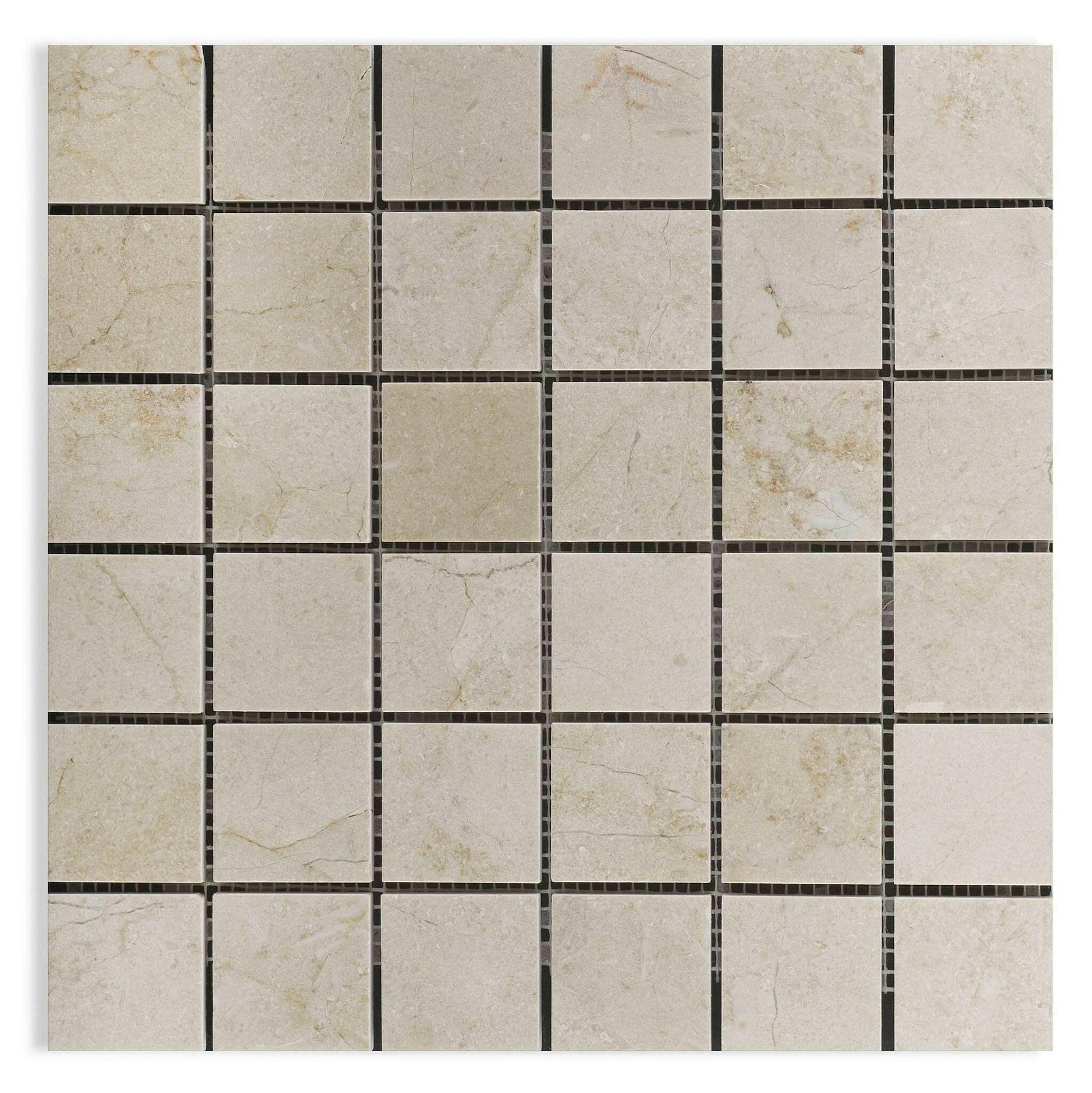 2x2 Crema Marfil Marble Honed Mosaic Tile 2x2 Crema Marfil Marble Honed Mosaic Tile - American Tile Depot
