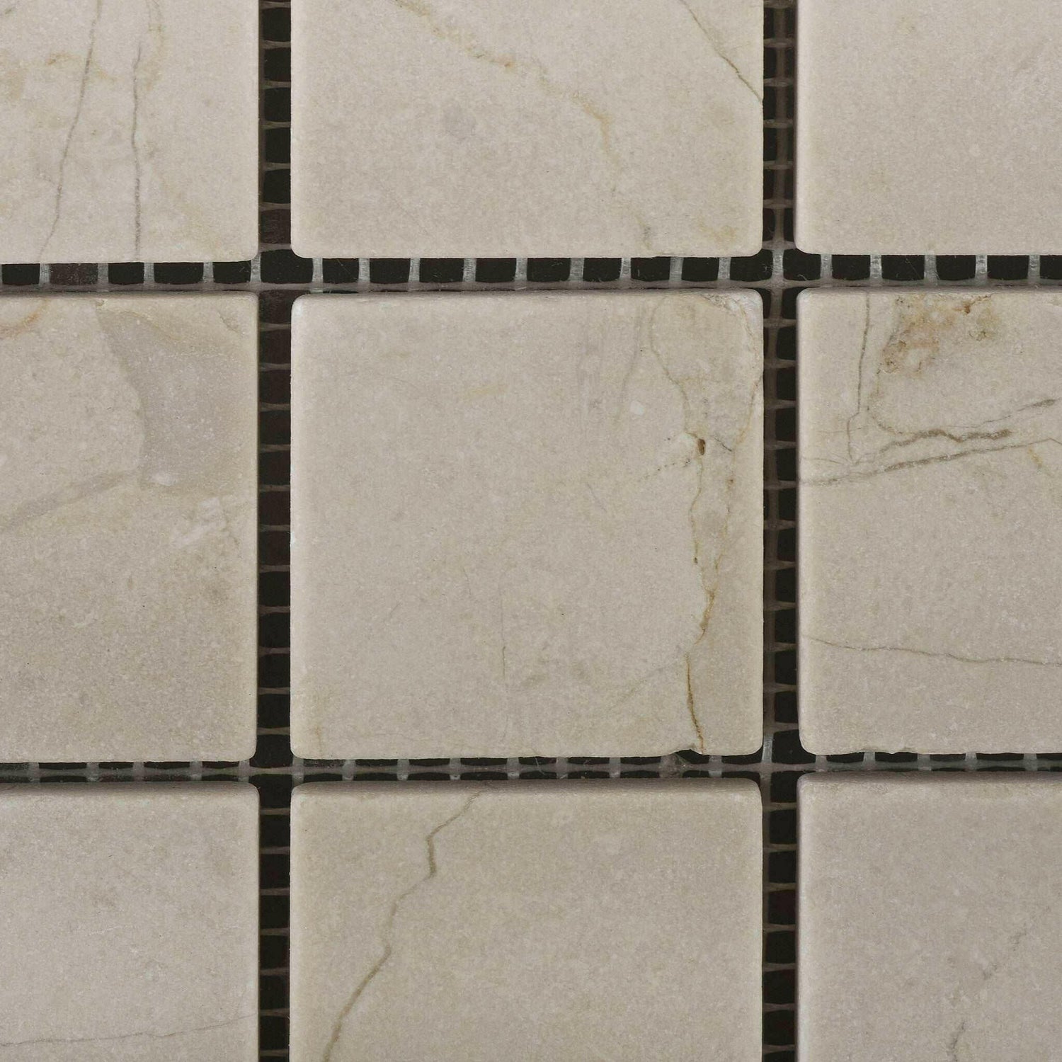 2x2 Crema Marfil Marble Tumbled Mosaic Tile 2x2 Crema Marfil Marble Tumbled Mosaic Tile - American Tile Depot