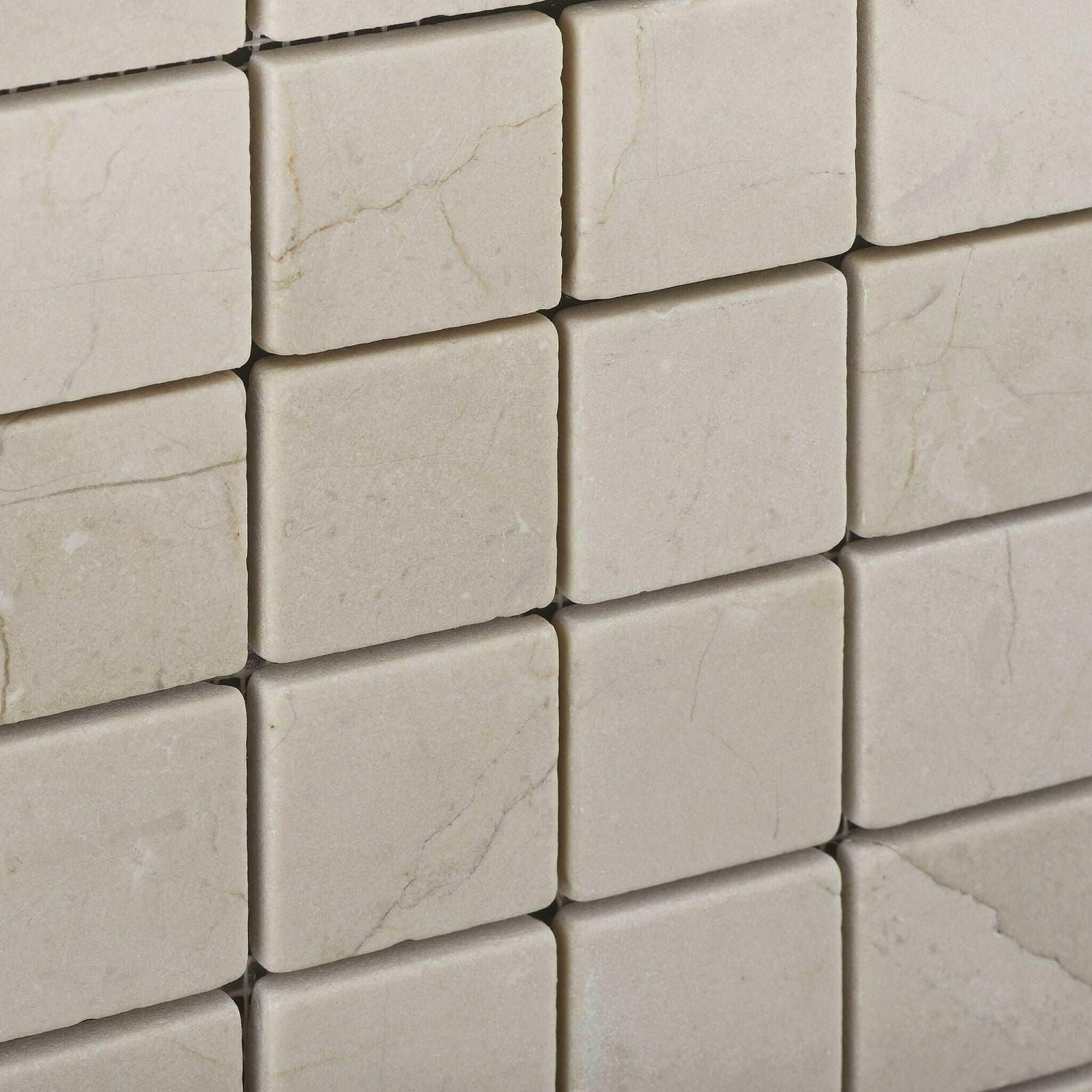 2x2 Crema Marfil Marble Tumbled Mosaic Tile 2x2 Crema Marfil Marble Tumbled Mosaic Tile - American Tile Depot