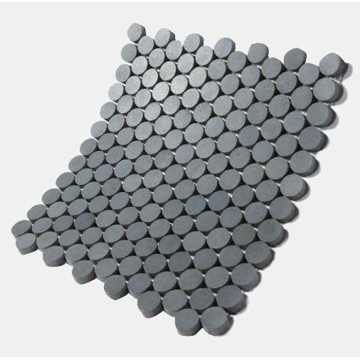 2x2 Curvus Basalt Large Honed Circular Marble Mosaic Tile 2x2 Curvus Basalt Large Honed Circular Marble Mosaic Tile - American Tile Depot