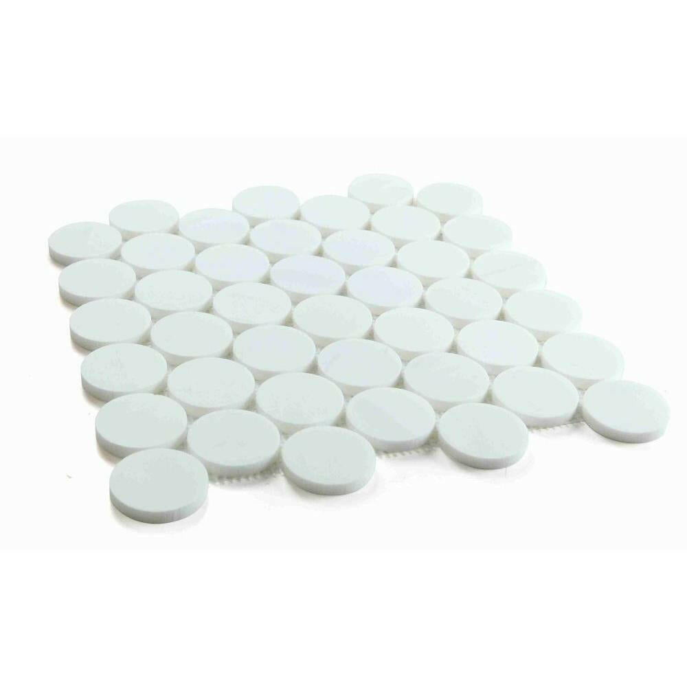 2x2 Curvus Dolomite Large Honed Circular Marble Mosaic Tile 2x2 Curvus Dolomite Large Honed Circular Marble Mosaic Tile - American Tile Depot