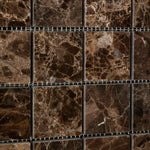 2x2 Emperador Dark Marble Polished Mosaic Tile 2x2 Emperador Dark Marble Polished Mosaic Tile - American Tile Depot