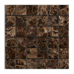 2x2 Emperador Dark Marble Polished Mosaic Tile 2x2 Emperador Dark Marble Polished Mosaic Tile - American Tile Depot