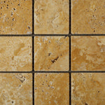 2x2 Gold / Yellow Travertine Tumbled Mosaic Tile 2x2 Gold / Yellow Travertine Tumbled Mosaic Tile - American Tile Depot