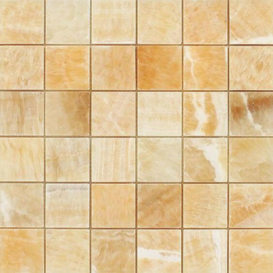 2x2 Honey Onyx Polished Mosaic Tile 2x2 Honey Onyx Polished Mosaic Tile - American Tile Depot