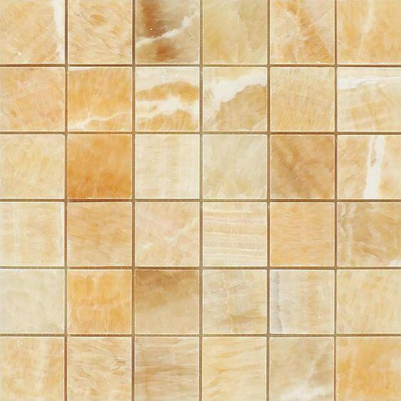2x2 Honey Onyx Polished Mosaic Tile 2x2 Honey Onyx Polished Mosaic Tile - American Tile Depot