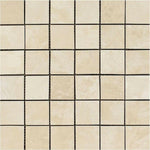 2x2 Ivory Travertine Filled & Honed Mosaic Tile 2x2 Ivory Travertine Filled & Honed Mosaic Tile - American Tile Depot