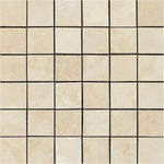 2x2 Ivory Travertine Filled & Honed Mosaic Tile 2x2 Ivory Travertine Filled & Honed Mosaic Tile - American Tile Depot
