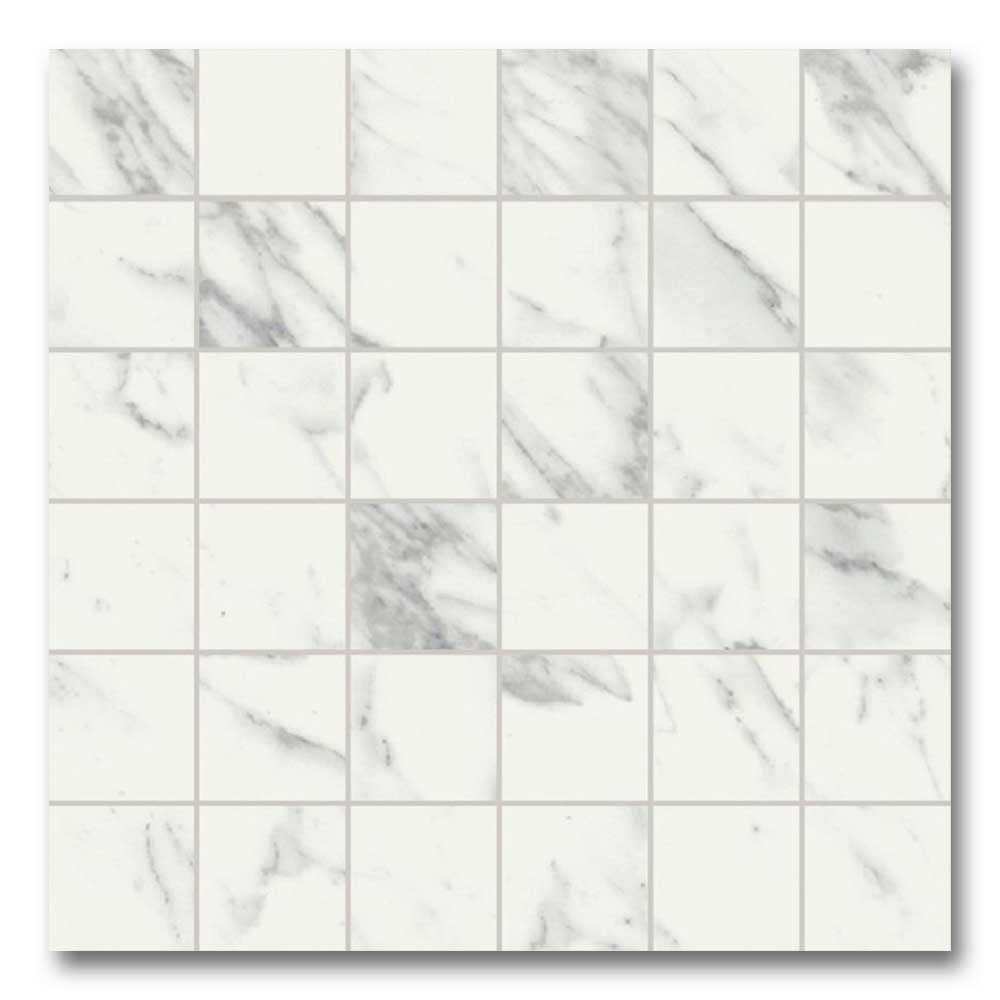 2x2 Marmocrea Arabescato Matte Marble Look Porcelain Tile