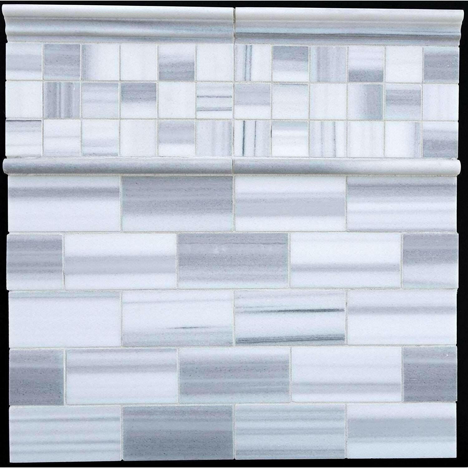 2x2 Mink Marmara Equator Marble Polished Mosaic Tile 2x2 Mink Marmara Equator Marble Polished Mosaic Tile - American Tile Depot