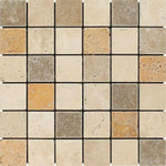 2x2 Mixed Travertine Tumbled Mosaic Tile 2x2 Mixed Travertine Tumbled Mosaic Tile - American Tile Depot