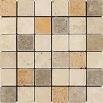 2x2 Mixed Travertine Tumbled Mosaic Tile 2x2 Mixed Travertine Tumbled Mosaic Tile - American Tile Depot
