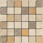 2x2 Mixed Travertine Tumbled Mosaic Tile 2x2 Mixed Travertine Tumbled Mosaic Tile - American Tile Depot