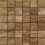 2x2 Noce Exotic Travertine (Vein-Cut) Brushed & Unfilled Mosaic Tile 2x2 Noce Exotic Travertine (Vein-Cut) Brushed & Unfilled Mosaic Tile - American Tile Depot