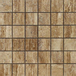 2x2 Noce Exotic Travertine (Vein-Cut) Polished & Unfilled Mosaic Tile 2x2 Noce Exotic Travertine (Vein-Cut) Polished & Unfilled Mosaic Tile - American Tile Depot