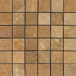 2x2 Noce Travertine Filled & Honed Mosaic Tile 2x2 Noce Travertine Filled & Honed Mosaic Tile - American Tile Depot