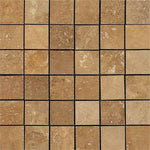 2x2 Noce Travertine Filled & Honed Mosaic Tile 2x2 Noce Travertine Filled & Honed Mosaic Tile - American Tile Depot