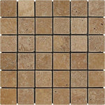 2x2 Noce Travertine Tumbled Mosaic Tile 2x2 Noce Travertine Tumbled Mosaic Tile - American Tile Depot