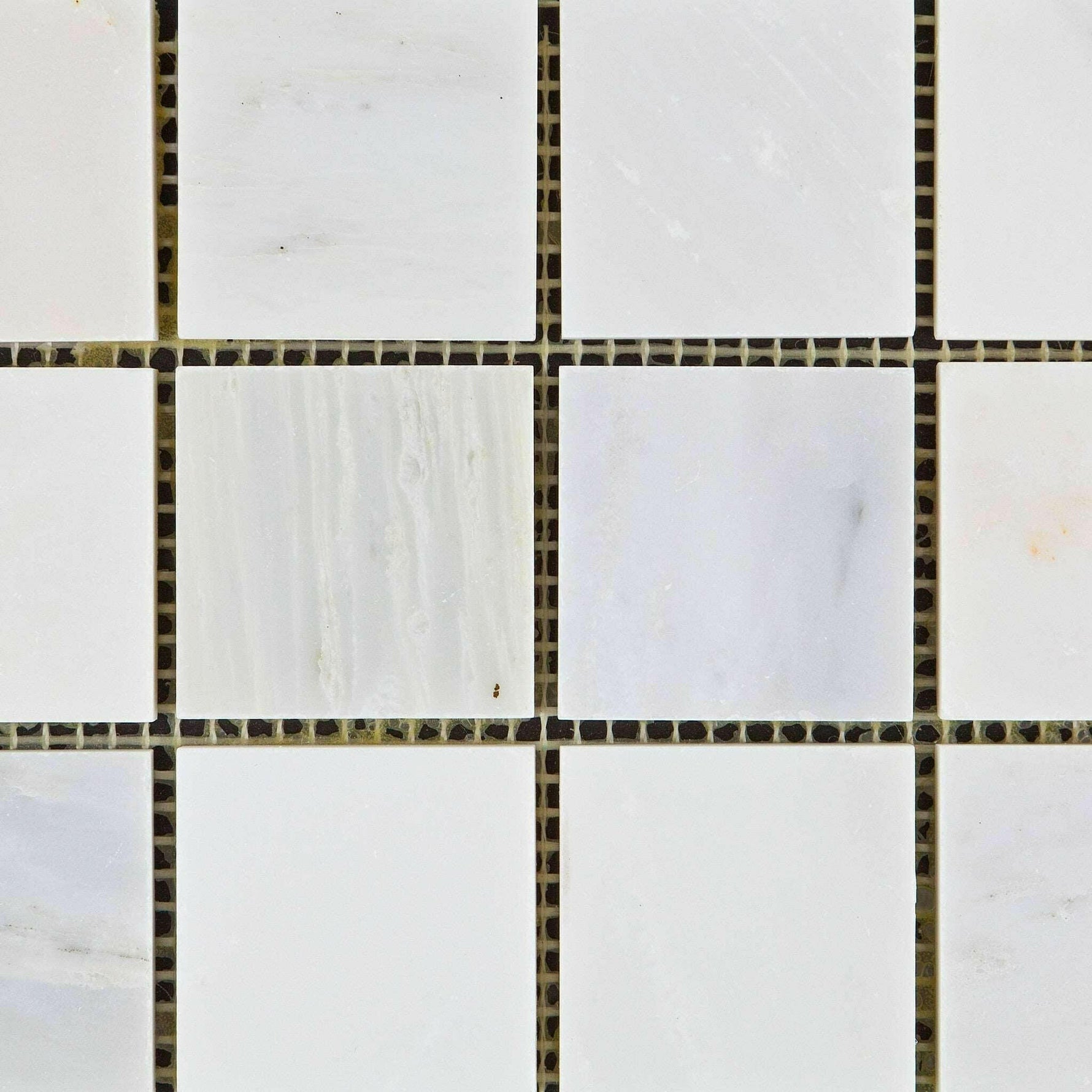 2x2 Oriental White / Asian Statuary Marble Honed Mosaic Tile 2x2 Oriental White / Asian Statuary Marble Honed Mosaic Tile - American Tile Depot