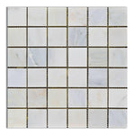 2x2 Oriental White / Asian Statuary Marble Honed Mosaic Tile 2x2 Oriental White / Asian Statuary Marble Honed Mosaic Tile - American Tile Depot
