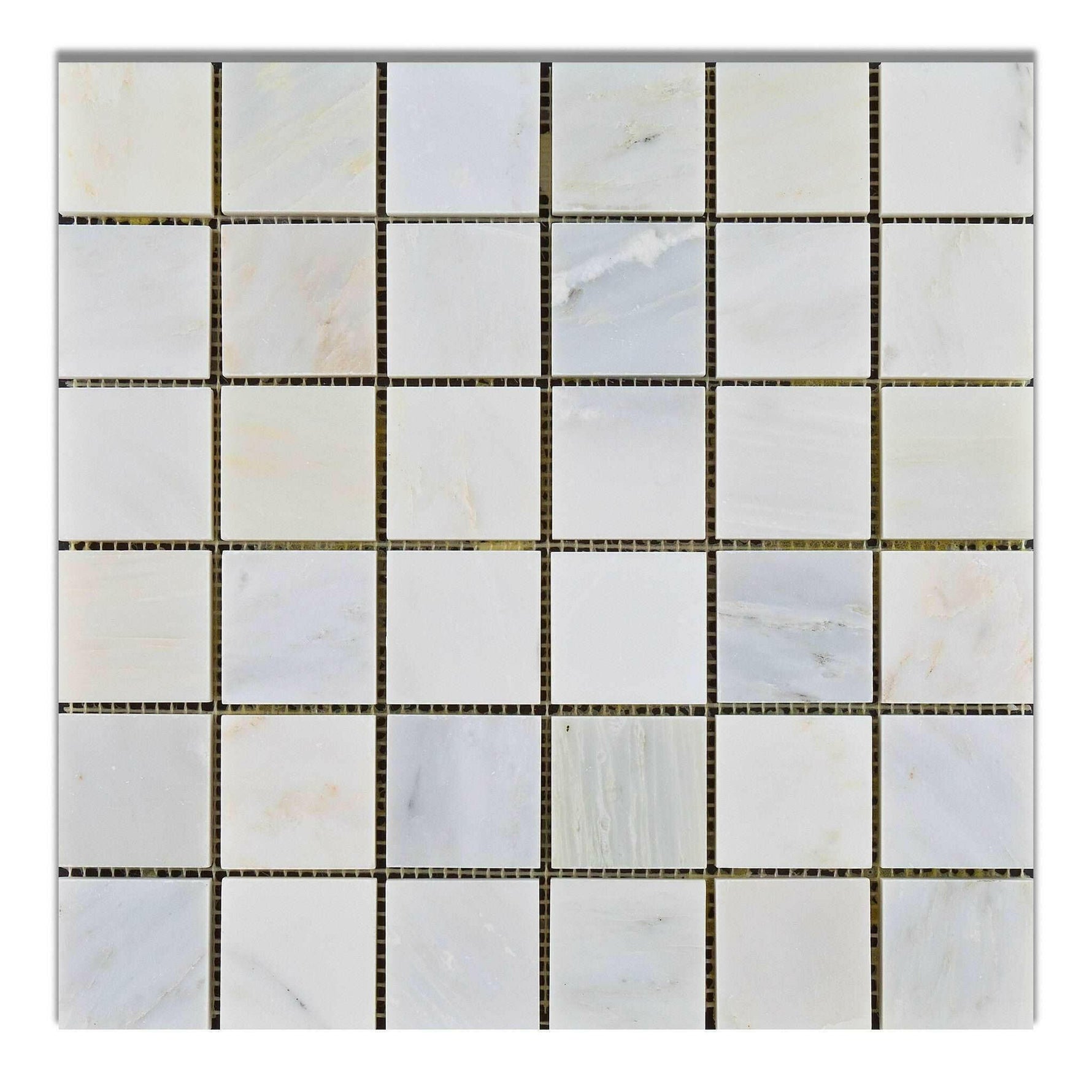 2x2 Oriental White / Asian Statuary Marble Honed Mosaic Tile 2x2 Oriental White / Asian Statuary Marble Honed Mosaic Tile - American Tile Depot