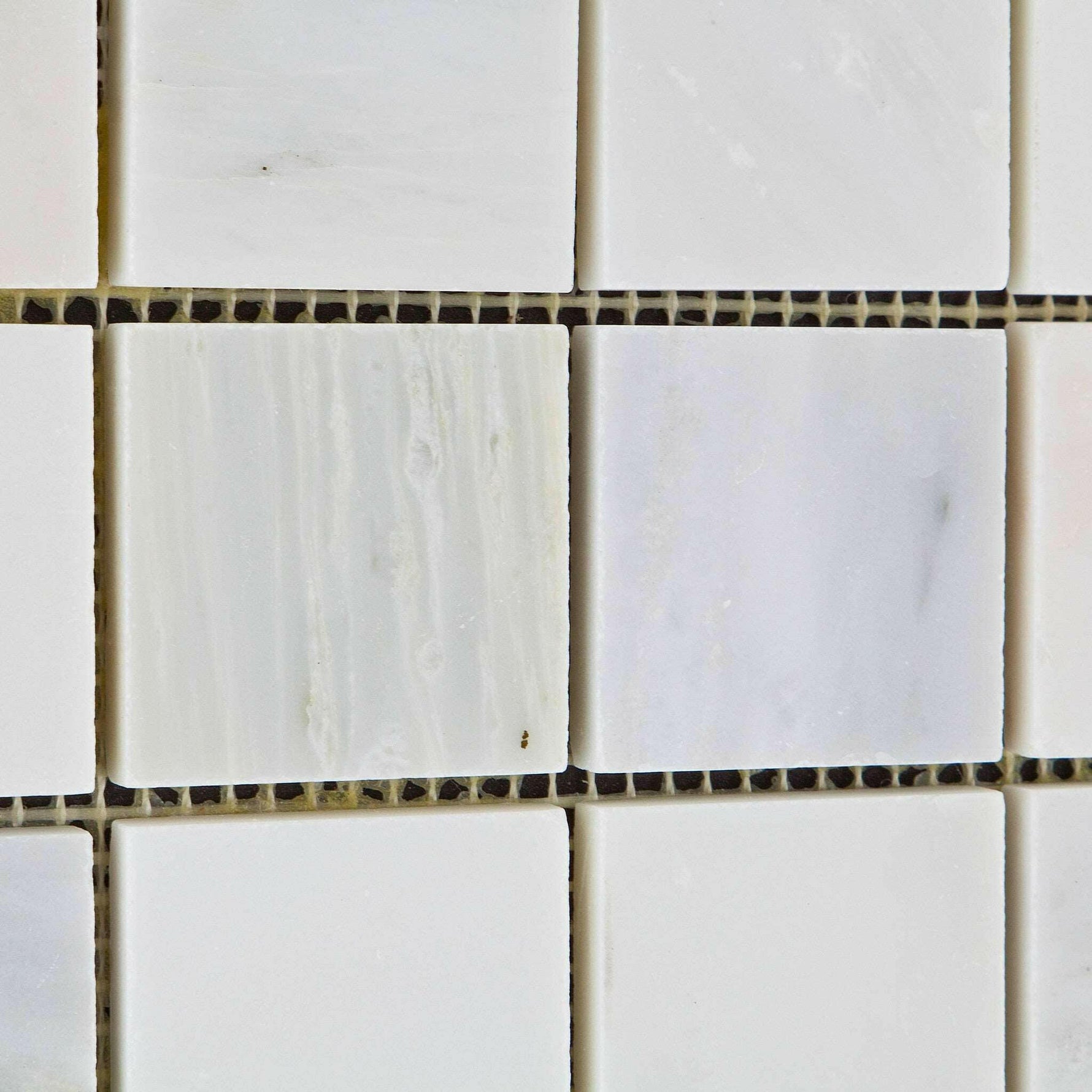 2x2 Oriental White / Asian Statuary Marble Polished Mosaic Tile - American Tile Depot