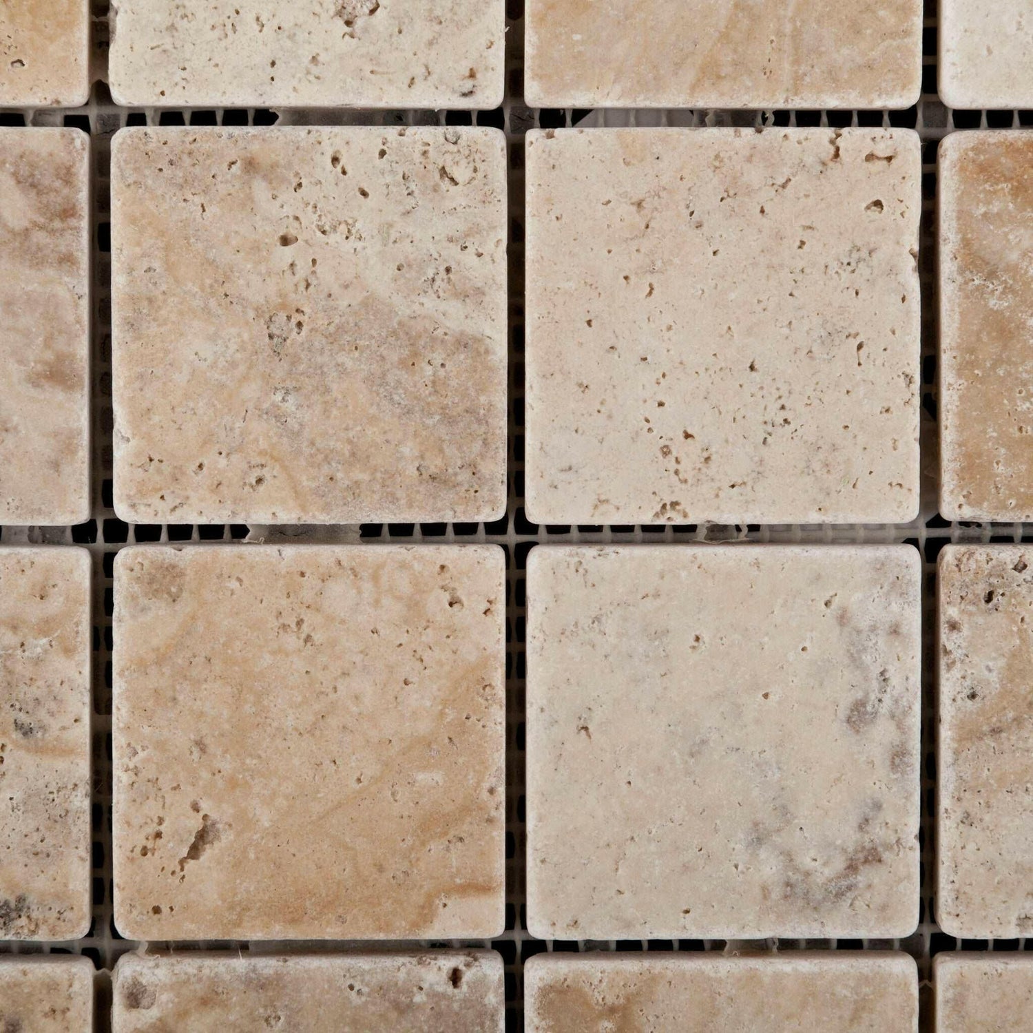 2x2 Philadelphia Travertine Tumbled Mosaic Tile 2x2 Philadelphia Travertine Tumbled Mosaic Tile - American Tile Depot