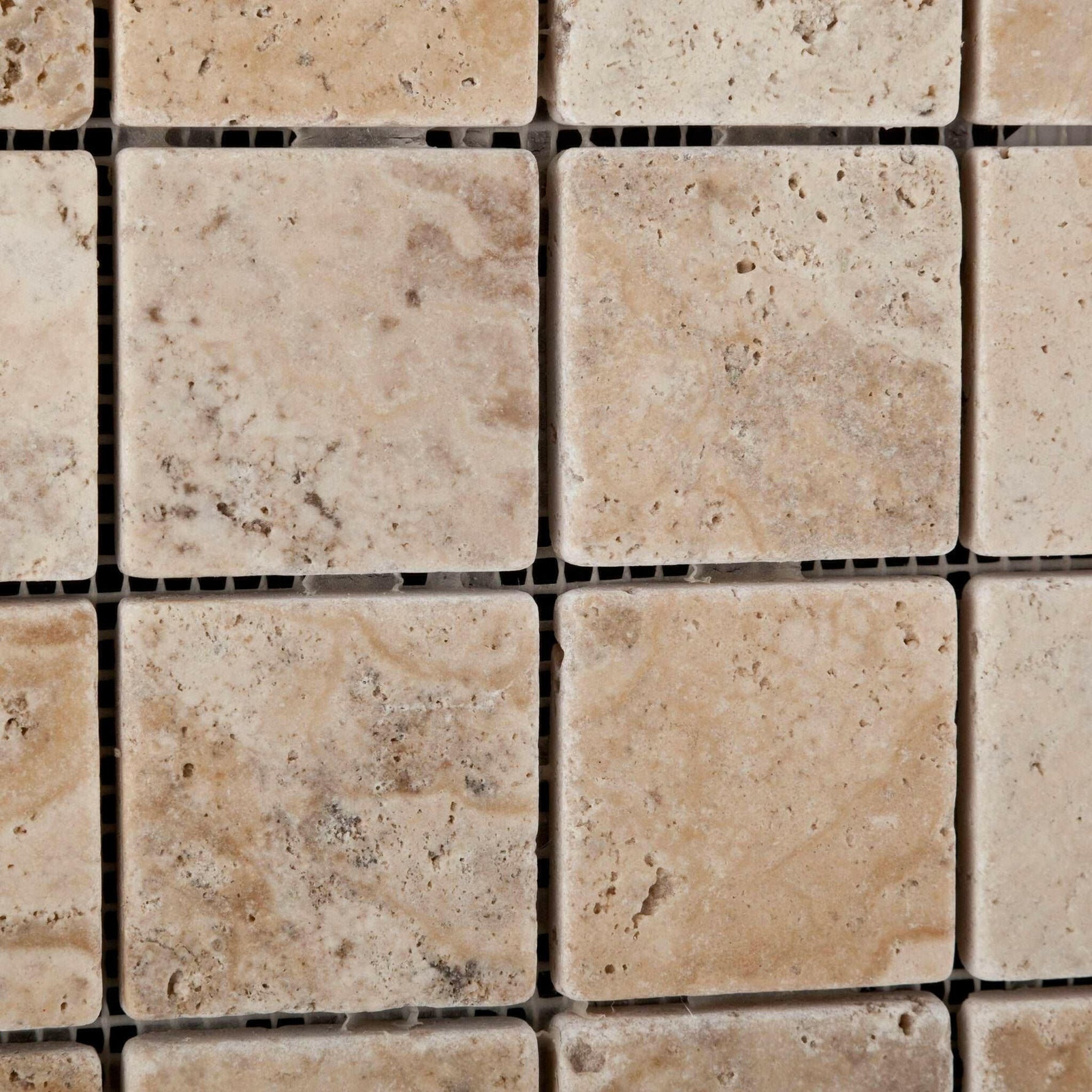 2x2 Philadelphia Travertine Tumbled Mosaic Tile 2x2 Philadelphia Travertine Tumbled Mosaic Tile - American Tile Depot