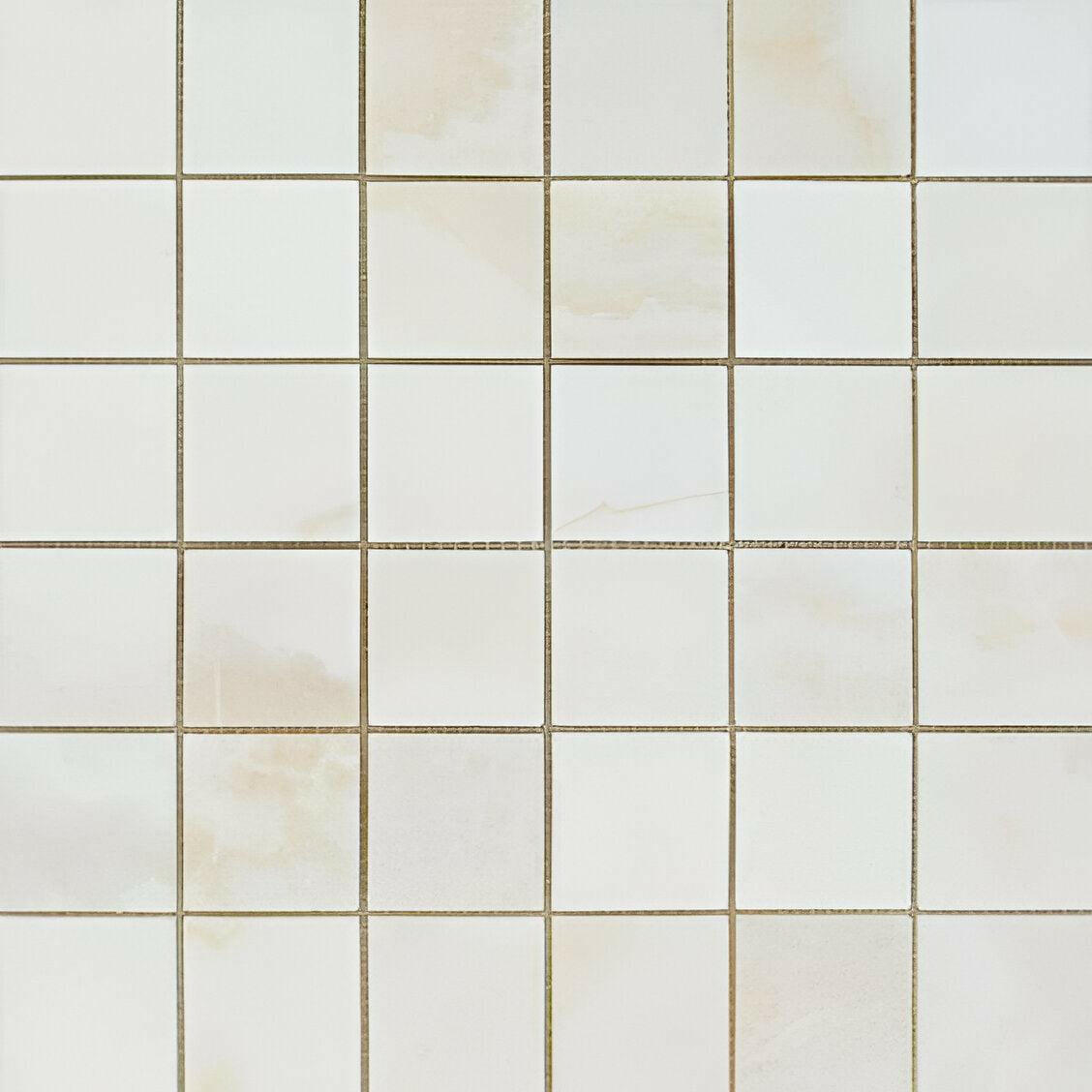 2x2 Premium White Onyx CROSS-CUT Polished Mosaic Tile 2x2 Premium White Onyx CROSS-CUT Polished Mosaic Tile - American Tile Depot