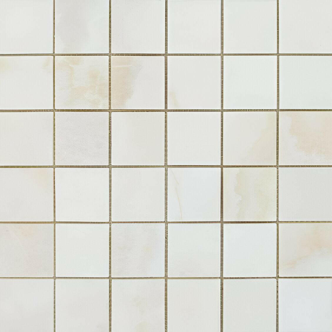 2x2 Premium White Onyx CROSS-CUT Polished Mosaic Tile 2x2 Premium White Onyx CROSS-CUT Polished Mosaic Tile - American Tile Depot