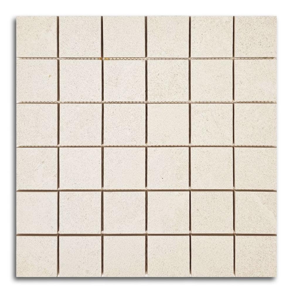 2x2 Rhythm Ivory Matte Square Porcelain Mosaic Tile 2x2 Rhythm Ivory Matte Square Porcelain Mosaic Tile - American Tile Depot